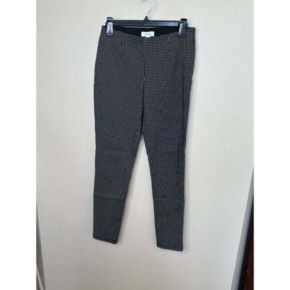 Calvin Klein Pants - Calvin Klein Womens Black White Pants 4 dress pants skinny rayon elastic pull on